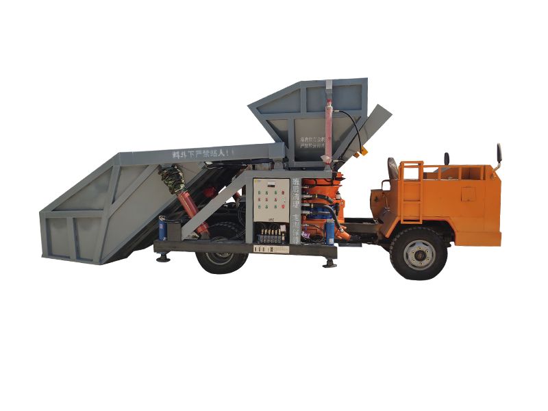 一拖二雙料斗噴漿車